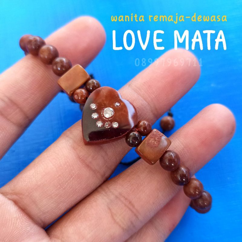 Gelang Kayu kaukah (LOVE MATA - BINTANG MATA) Wanita-Pria koka kokka kaokah kokah