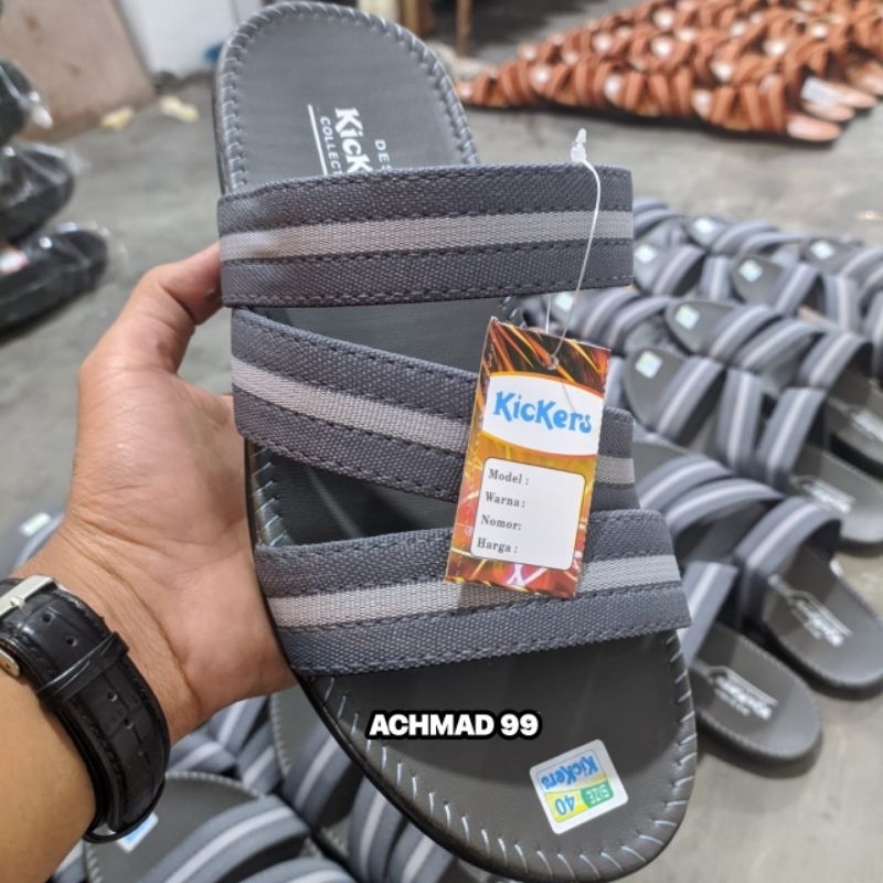 Sandal Kickers Pria Bisban Murah Berkualitas Selop Slop Slip on Japit Jepit Cowok Kasual