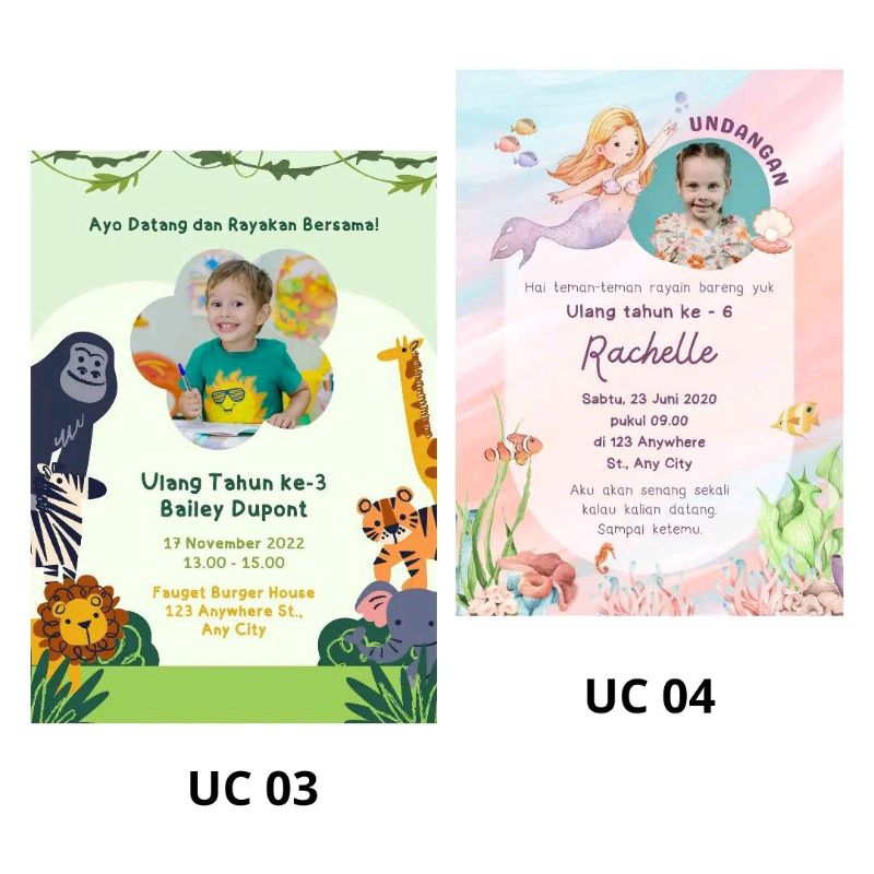 undangan ulang tahun | undangan ulang tahun anak custom