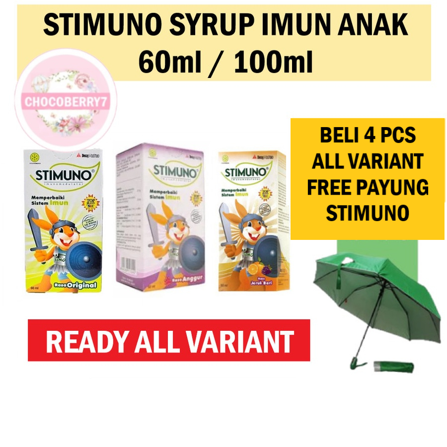 Stimuno Syrup 100ml Grape Orange Berry Original Sirup Multivitamin Anak untuk Imun Tubuh sirup