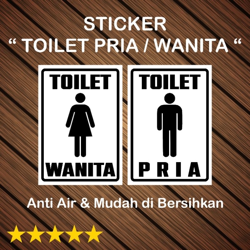 Stiker Toilet Pria Toilet Wanita Sticker Tulisan Toilet Wanita Tulisan Toilet Pria Stiker Toilet