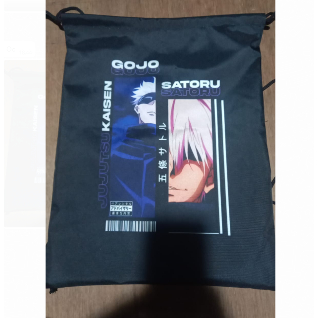 Tas Serut Sekolah Anime Jujutsu Kaisen Gymsack Pria Wanita Multifungsi