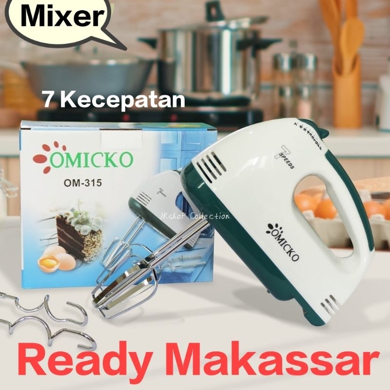 Hand Mixer Omicko / Mixer Tangan Listrik/ Kocokan Adonan Elektrik