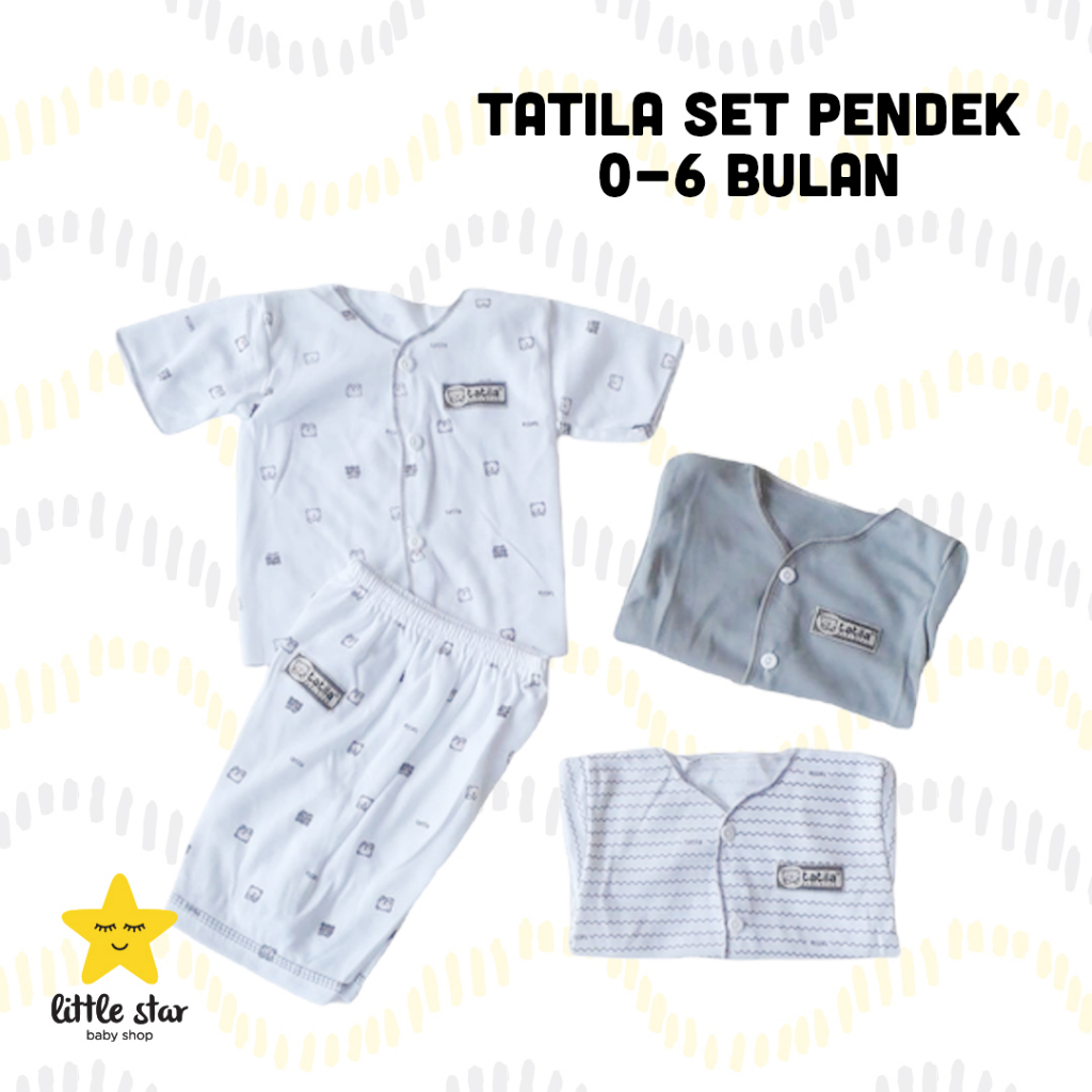 Tatila Set Baju Newborn | Setelan Bayi Kutung Pendek Panjang