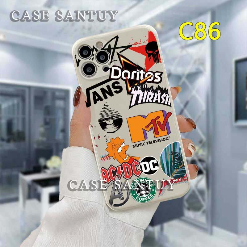 Soft Case REALME C30 C30S C31 C33 C35 C55 Graffiiti Brand Doritos Square Edge Phone Case Cover Casing