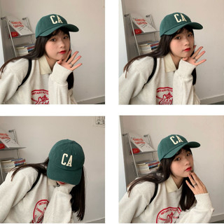 GO!TP1260 Topi Baseball Motif Tulisan CA Gaya Kasual Pria Wanita Cap Pantai Korea Fashion Wanita