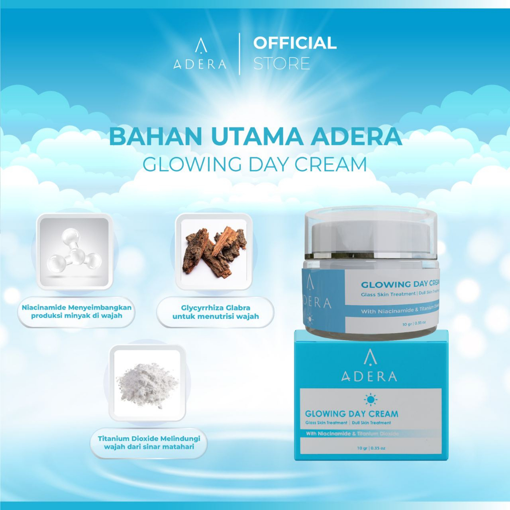 Adera Glowing Day Cream, Krim Siang