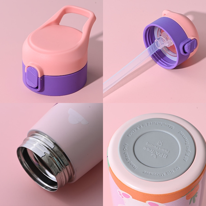 Botol Minum Anak Cute Bahan Stainless 350ML Termos Import