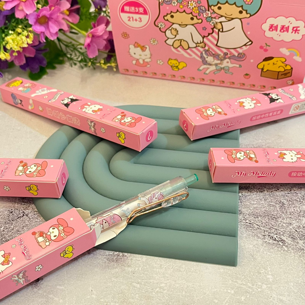 Pulpen Cetek Sanrio (1 pcs) dalam Box Mewah Edisi Spesial Favorit Anak / Pen Cetek SANRIO Special Fancy kemasan 1 Boks isi (1pcs) Kualitas Premium bisa Grosir dan COD