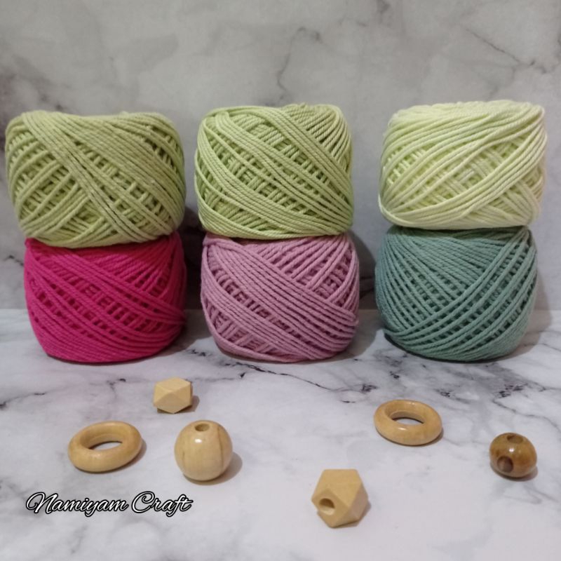 Tali Katun 2mm Cotton rope Benang macrame | Benang Rajut 2mm | Benang Crochet