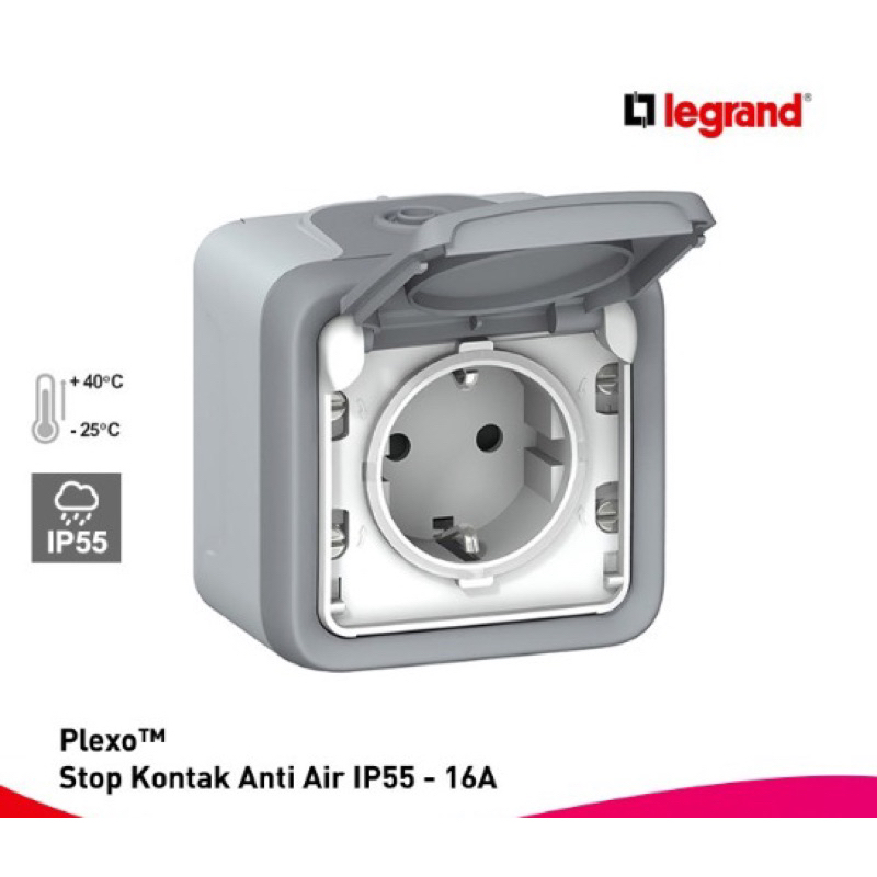 Legrand Plexo Stopkontak Waterproof / Tahan Air IP55