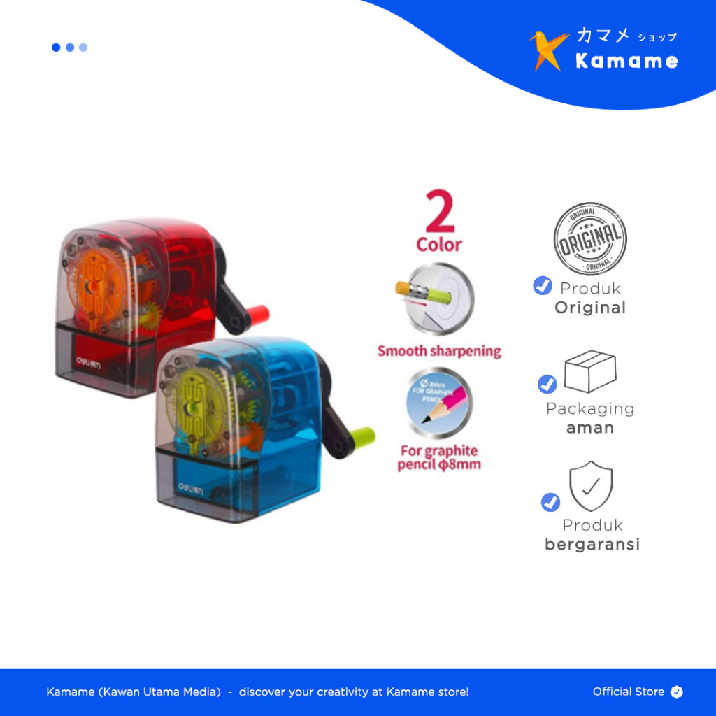 

Deli Rotary Pencil Sharpener - Putar Pensil Transparan φ8mm R10800 - Kamame