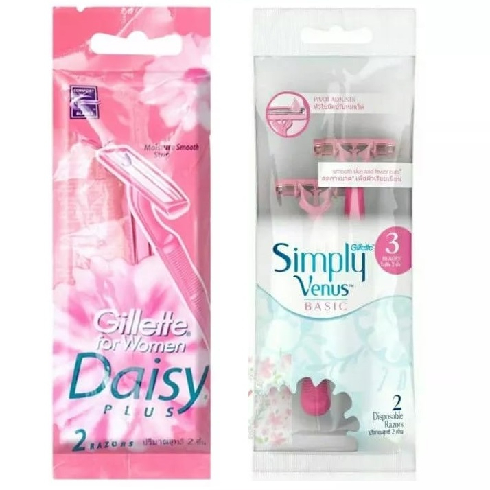 Gillette Blue II, Gillette Kuning Goal II, Gillette Daisy, Gillette Simply Venus Original Alat Cukur