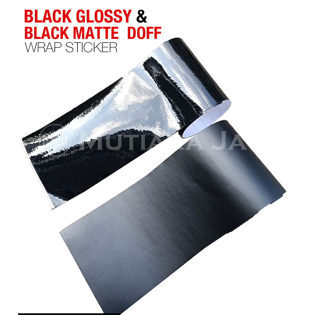 Sticker Hitam Black Glossy Doff Matte Stiker Hitam Gloss Doft