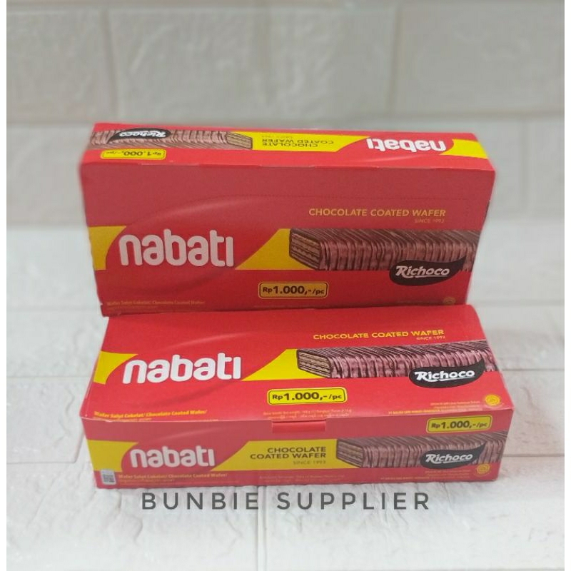 Wafer Nabati Chocolate Coated 18gr wafer lapis coklat ( BOX )