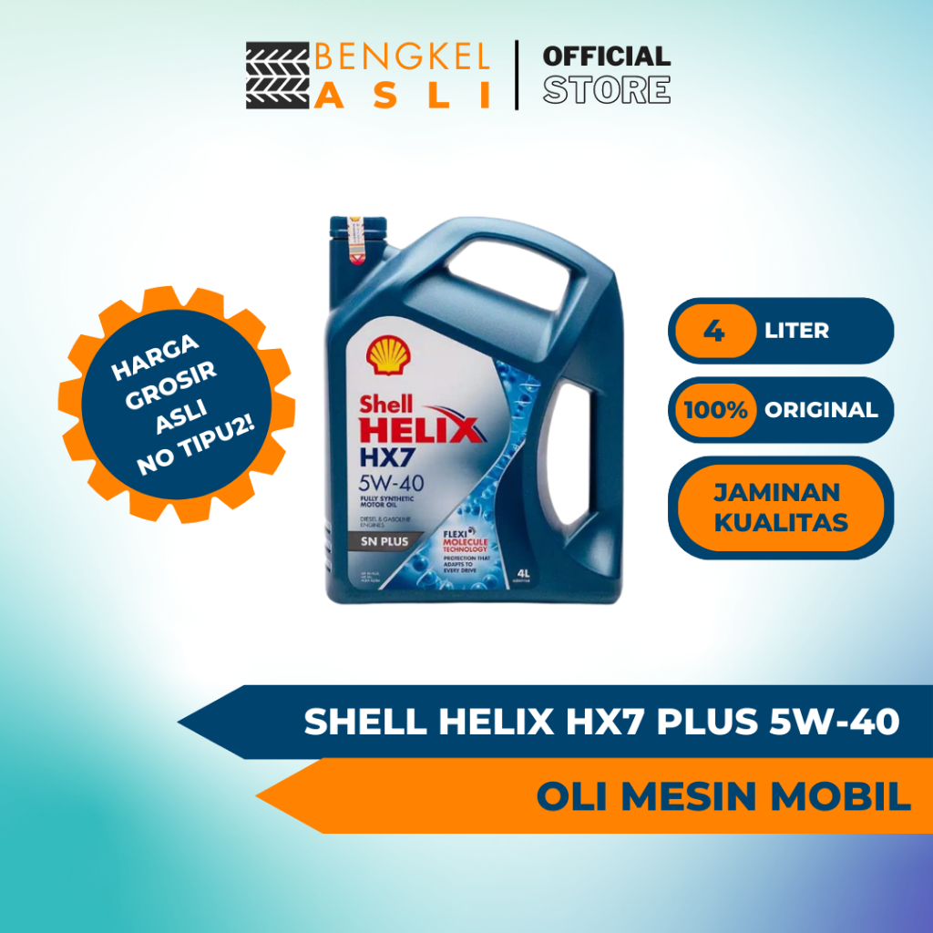 Oli Mobil SHELL Helix HX7 Plus 5W-40 4 Liter