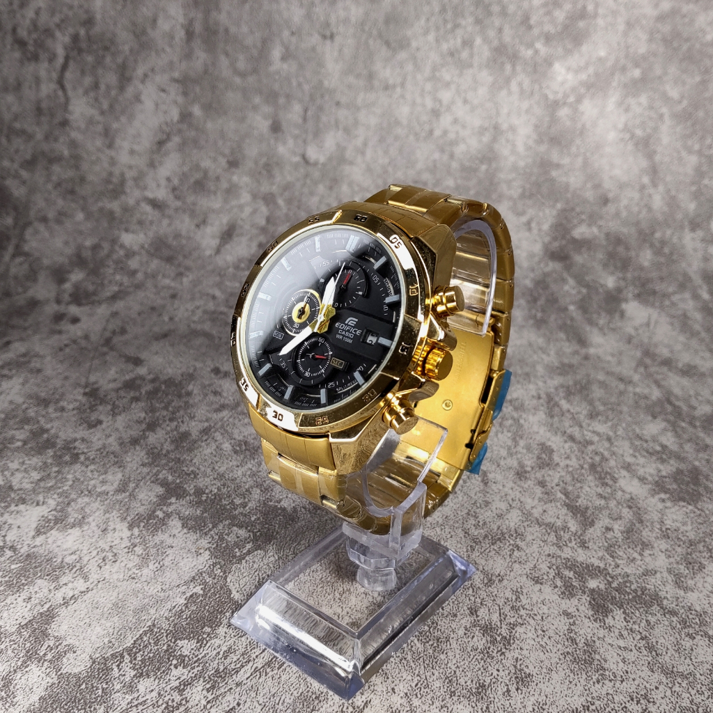 Jam Tangan Pria Analog CASIO  Edifice Gold