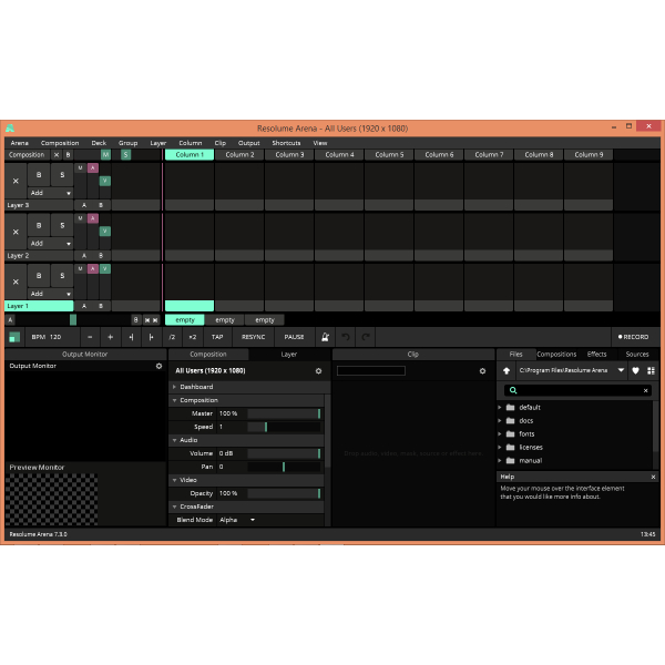 Resolume Arena 7.15 Full Version for WIN Software Blending Output Proyektor Resolume VJ Software