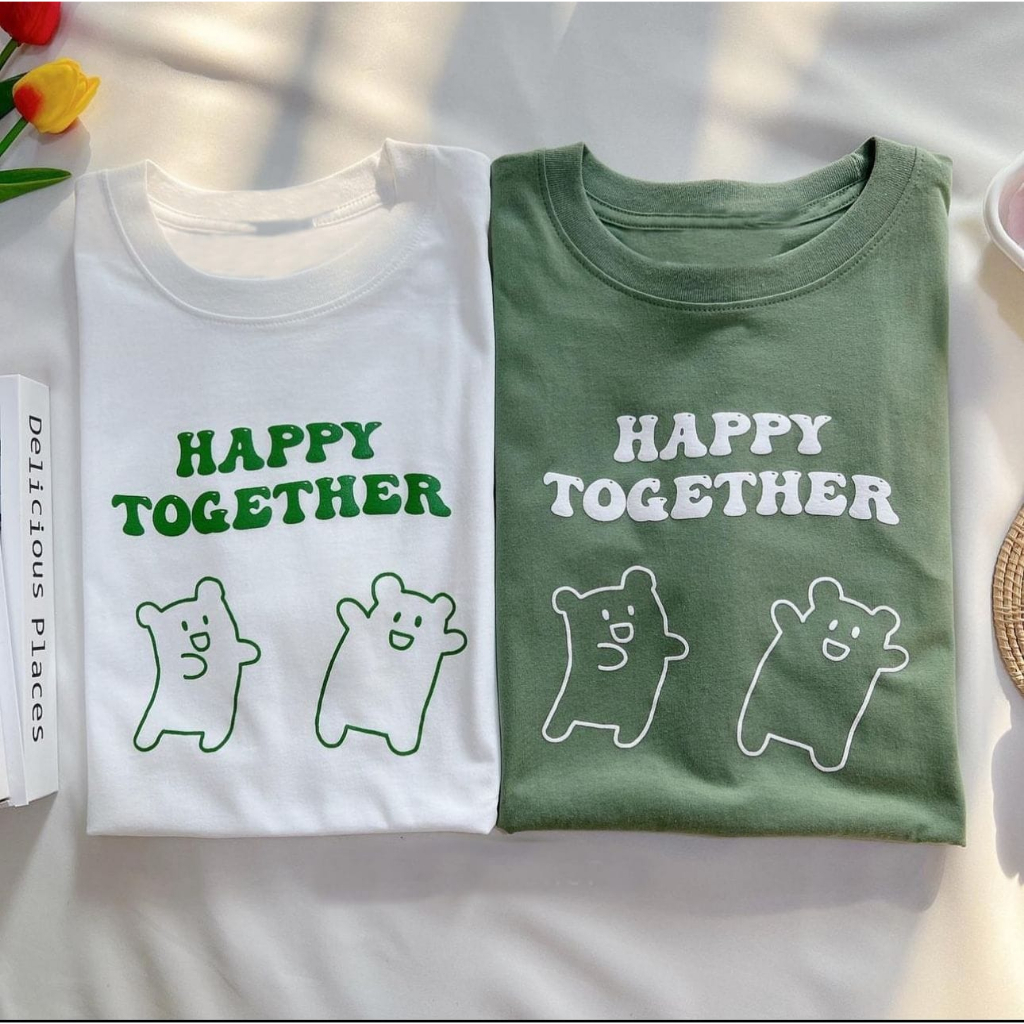 HAPPY TOGETHER BEAR T-SHIRT BAHAN KAOS ( V1 )