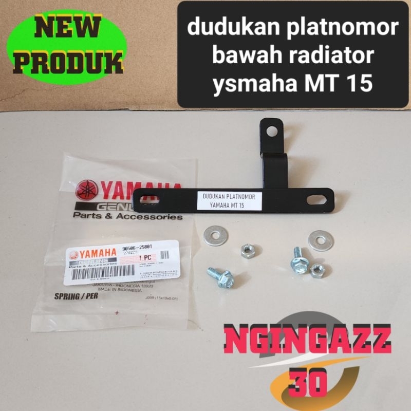 dudukan plat nomor depan MT 15 MT15 bawah radiator set baut