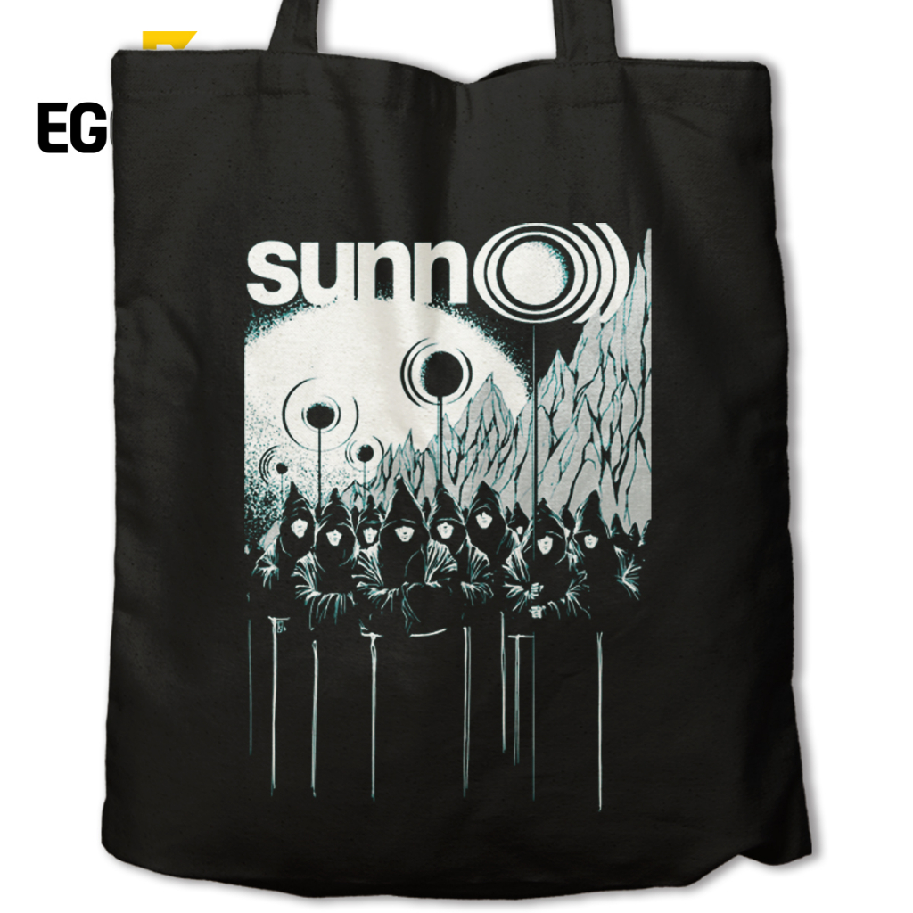 EGOCULA Tote Bag sunn o))) Pria Wanita Tas Jinjing Sekolah Kuliah Resleting 30x40