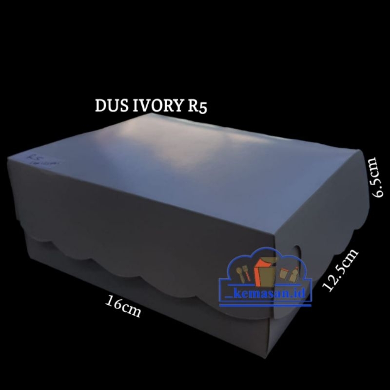 

DUS IVORY R5 SNACK BOX 16X12.5X6.5 10PCS