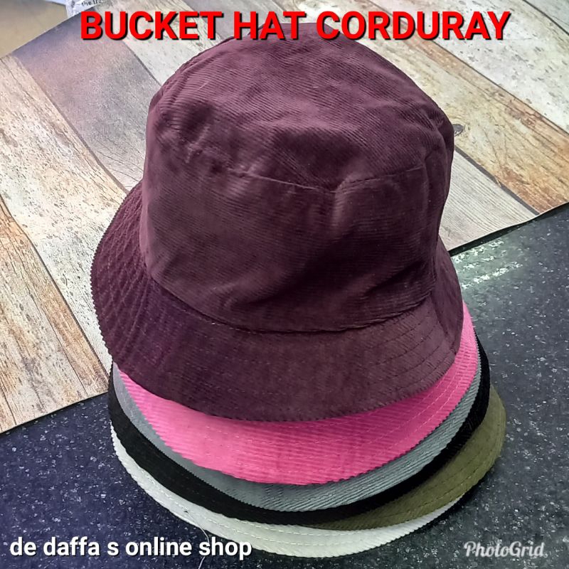 BUCKET HAT CORDURAY / TOPI BUCKET KORDORAY POLOS / BUCKET HAT POLOS