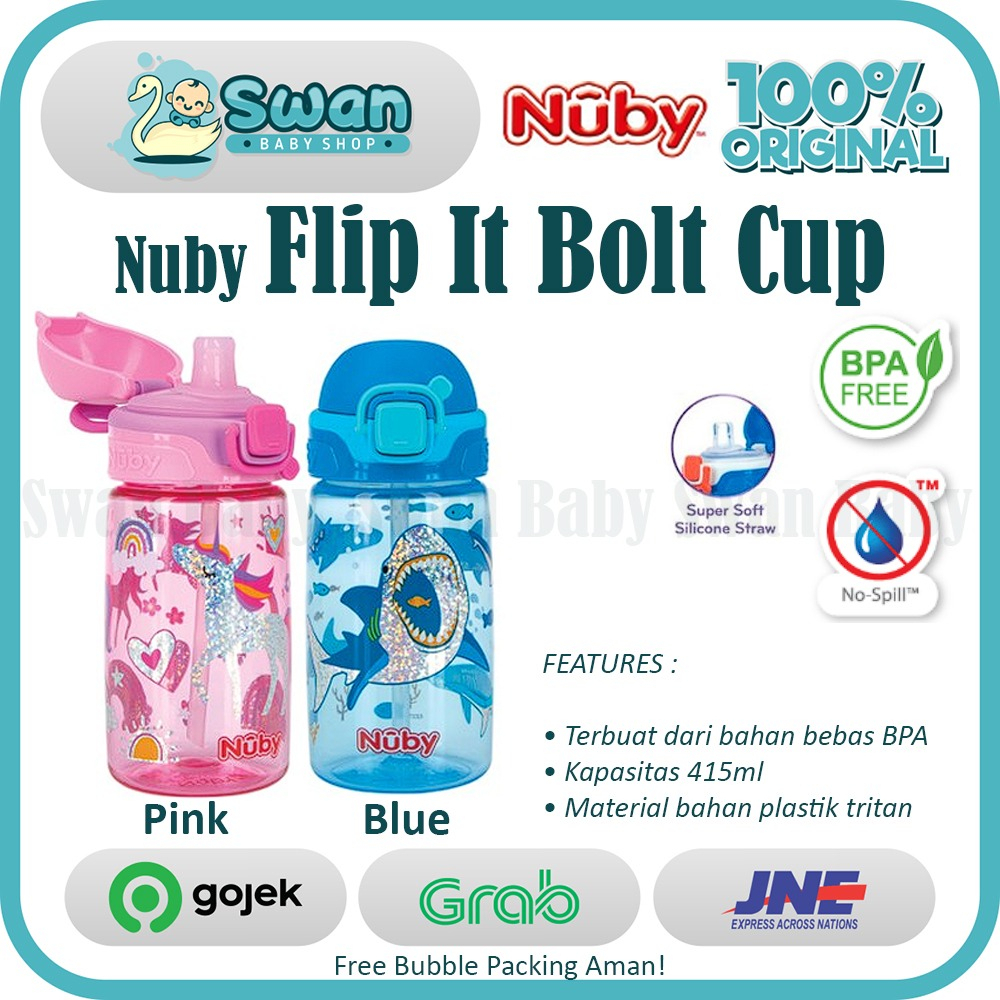 Nuby PP Flip It Bolt Cup / Botol Minum Anak