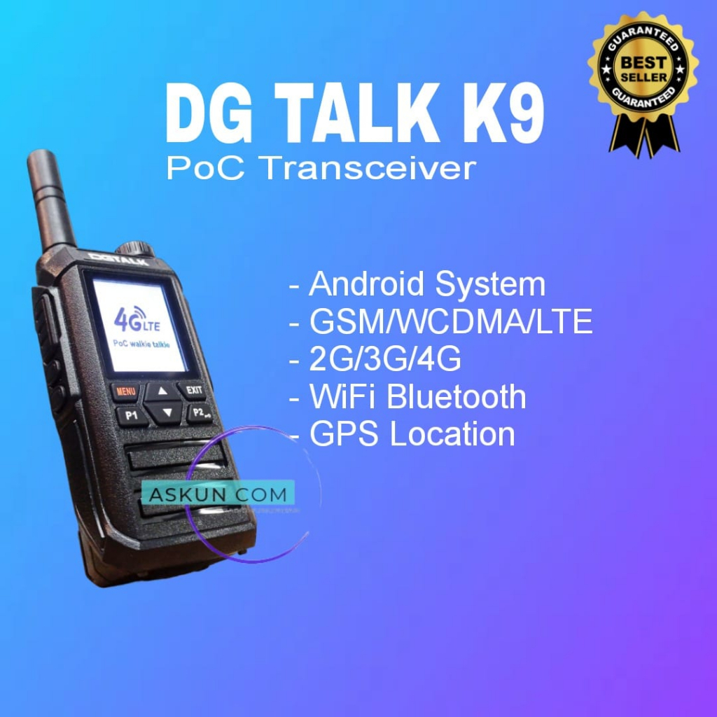 HT PoC DGTALK K9 4G LTE WiFi GPS Original Garansi
