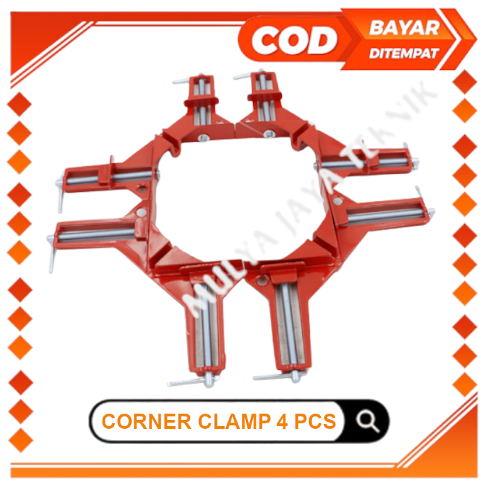 Klem Sudut Siku Kayu Klem Sudut Siku Penjepit Pigura Meja 4 Pcs