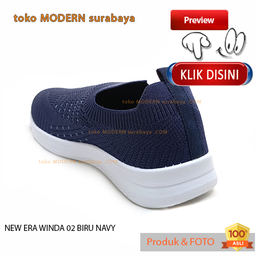 Sepatu wanita sepatu flat casual slip on kain rajut NEW ERA WINDA 02