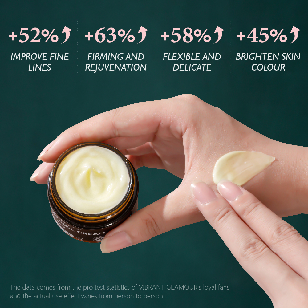 【BPOM 】VIBRANT GLAMOUR Retinol Face Cream Anti Aging Deeply Activate Collagen Whitening Reduce Wrinkles Fade Freckles Dark Spots Brightening Firming 30g