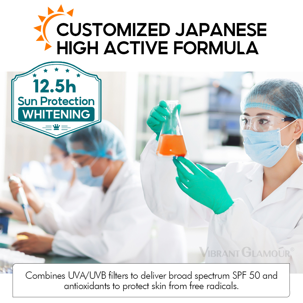【BPOM 】VIBRANT GLAMOUR SPF50+ Whitening Sunscreen Cream Sunblock for Face and Body SPF50+ UVA/UVB Skin Protect 50g