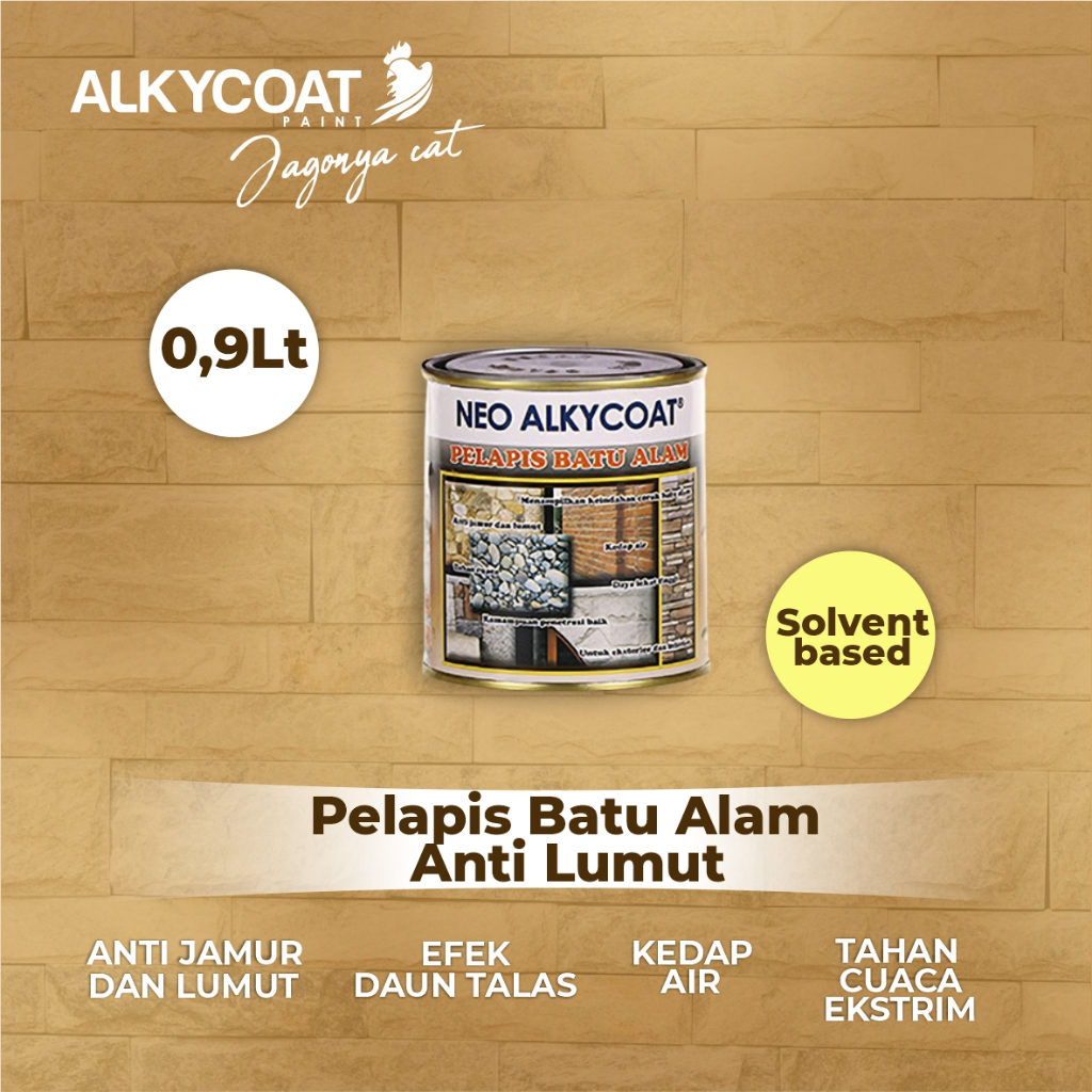 CAT PELAPIS BATU ALAM / Coating Batu Alam / Stone Coating/ Cat Batu Alam/  Stone Coat Care (warna Cl