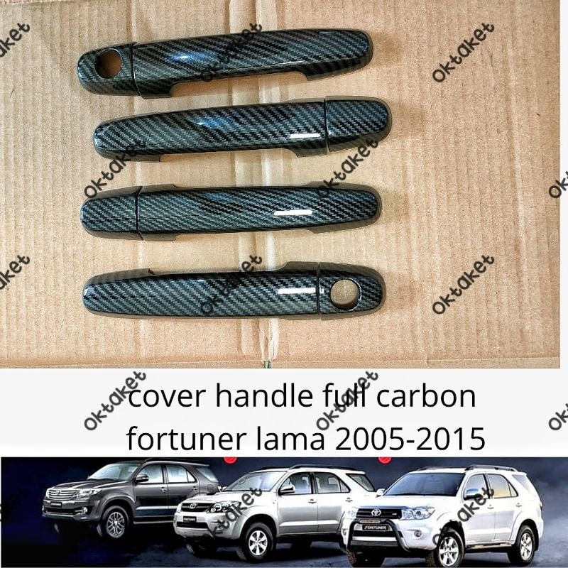 paket outer handle tank cover Fortuner lama grand 2005 2010 2012 2013 2015 Platinum Full Carbon