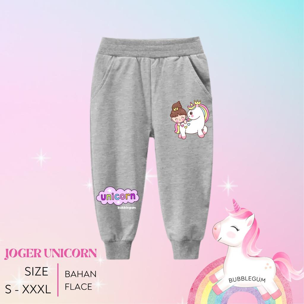 JOGER UNICORN -  Celana Joger Panjang Anak 1-8 Tahun | Celana Joger Anak | Celana Panjang Anak Perempuan