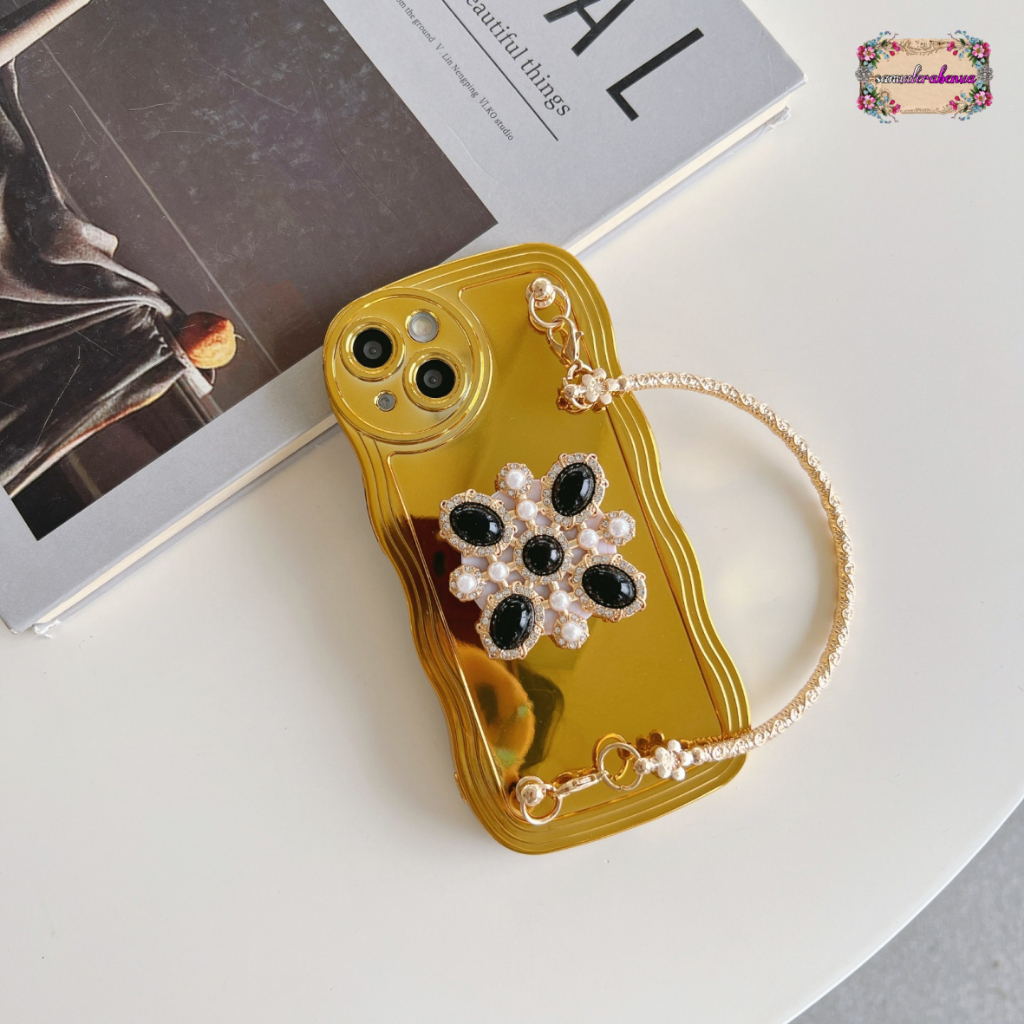 CASE WAVE MODEL TAS JINJING POPSOCKET 3D STAND GOLD FOR IPHONE X XS XR 7 8 SE 2020 7+ 8+ 11 12 PRO MAX SB5591
