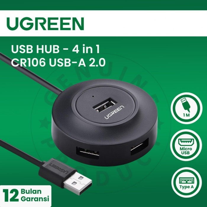 UGREEN 4in1 USB Hub Type A 2.0 4 port USB-A - CR106