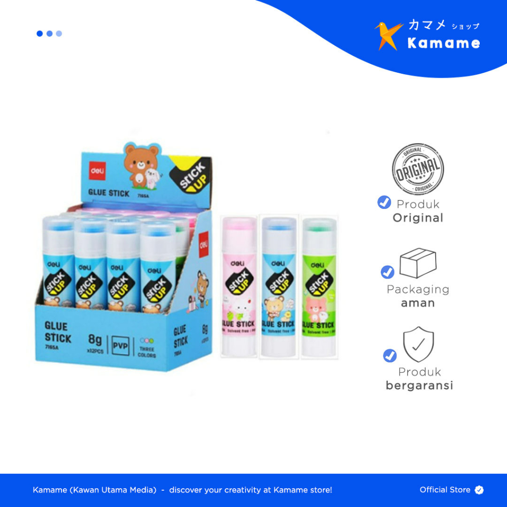 

Deli Glue Stick - 7165A Stik Lem Motif 3C Kartun - Kamame