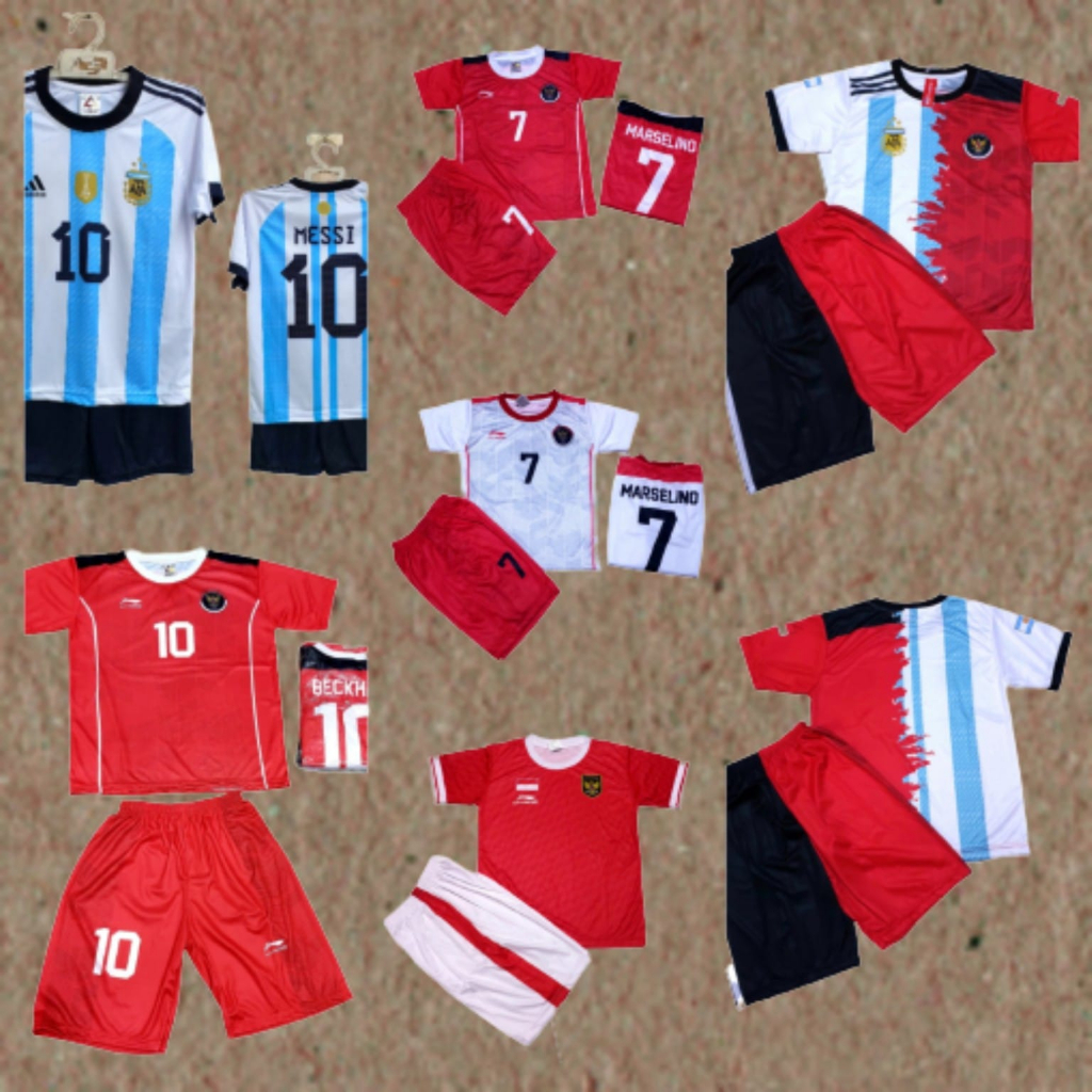 jersey bola argentina vs indonesia/baju messi argentina jersey timnas indonesia marcelino printing