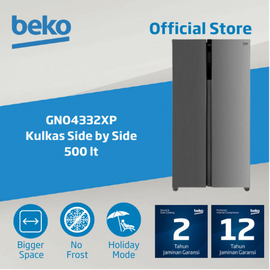 BEKO Kulkas Side By Side 500L GNO4332XP