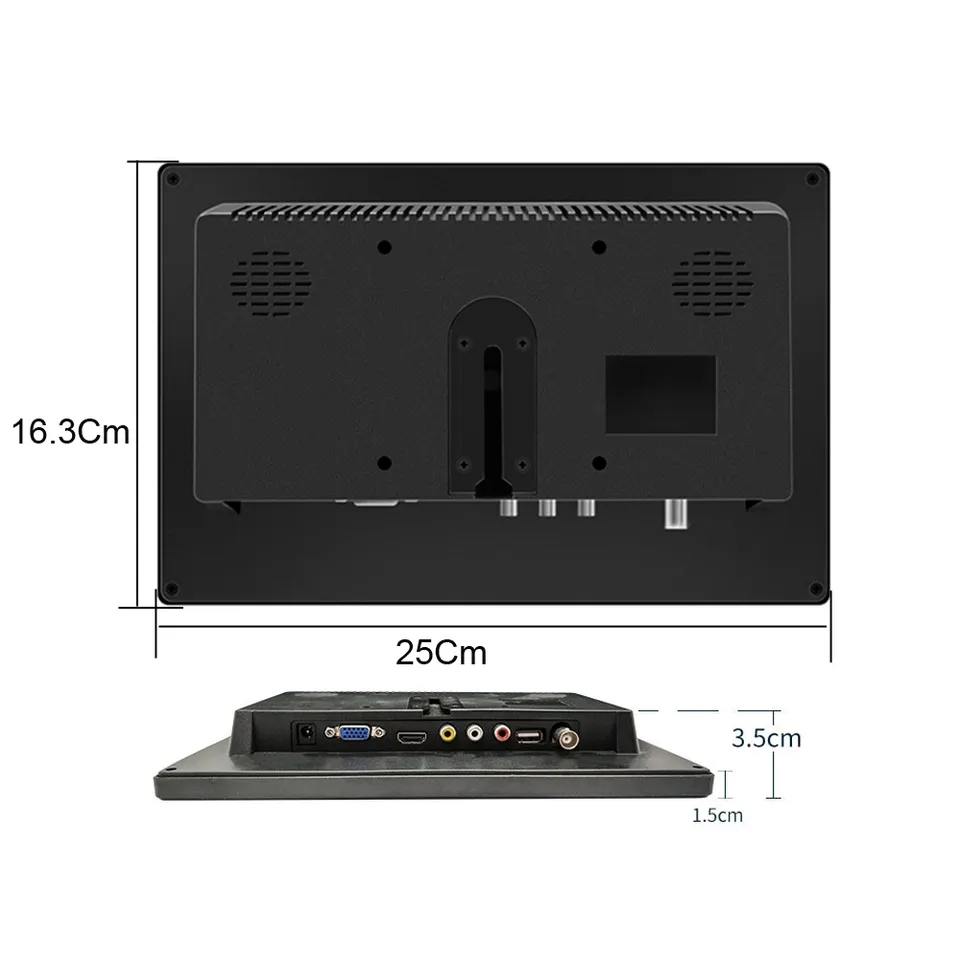 Monitor TV Ondash 10.1&quot;. HDMI, VGA, AV, USB, BNC, Built Speaker