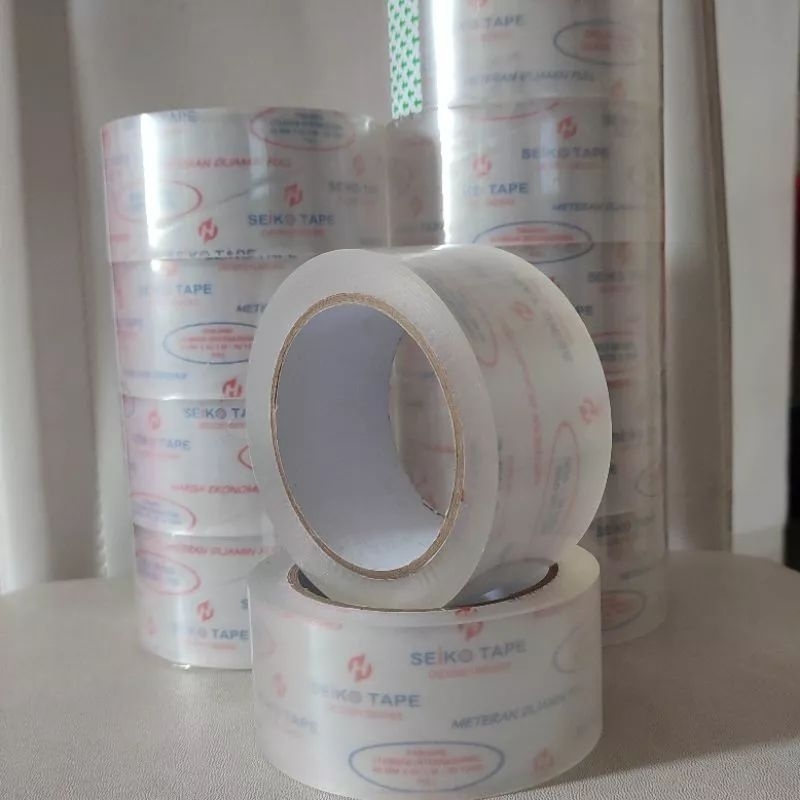 Lakban Bening Seiko Tape 48mm x 90 Yard Full Kualitas Terbaik ( 1 slop 6 buah Lakban )