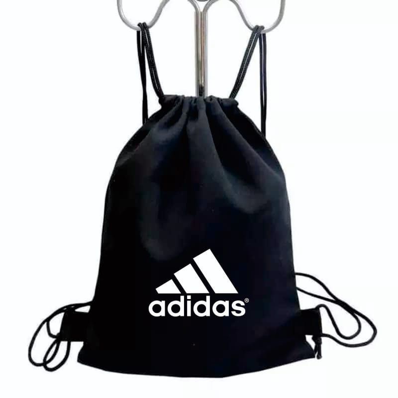 TAS SERUT DRAWSTRING BAG STRING BAG STRINGBAG BAHAN KANVAS TEBAL MOTIF  SABLON NIKE &amp; ADIDAS