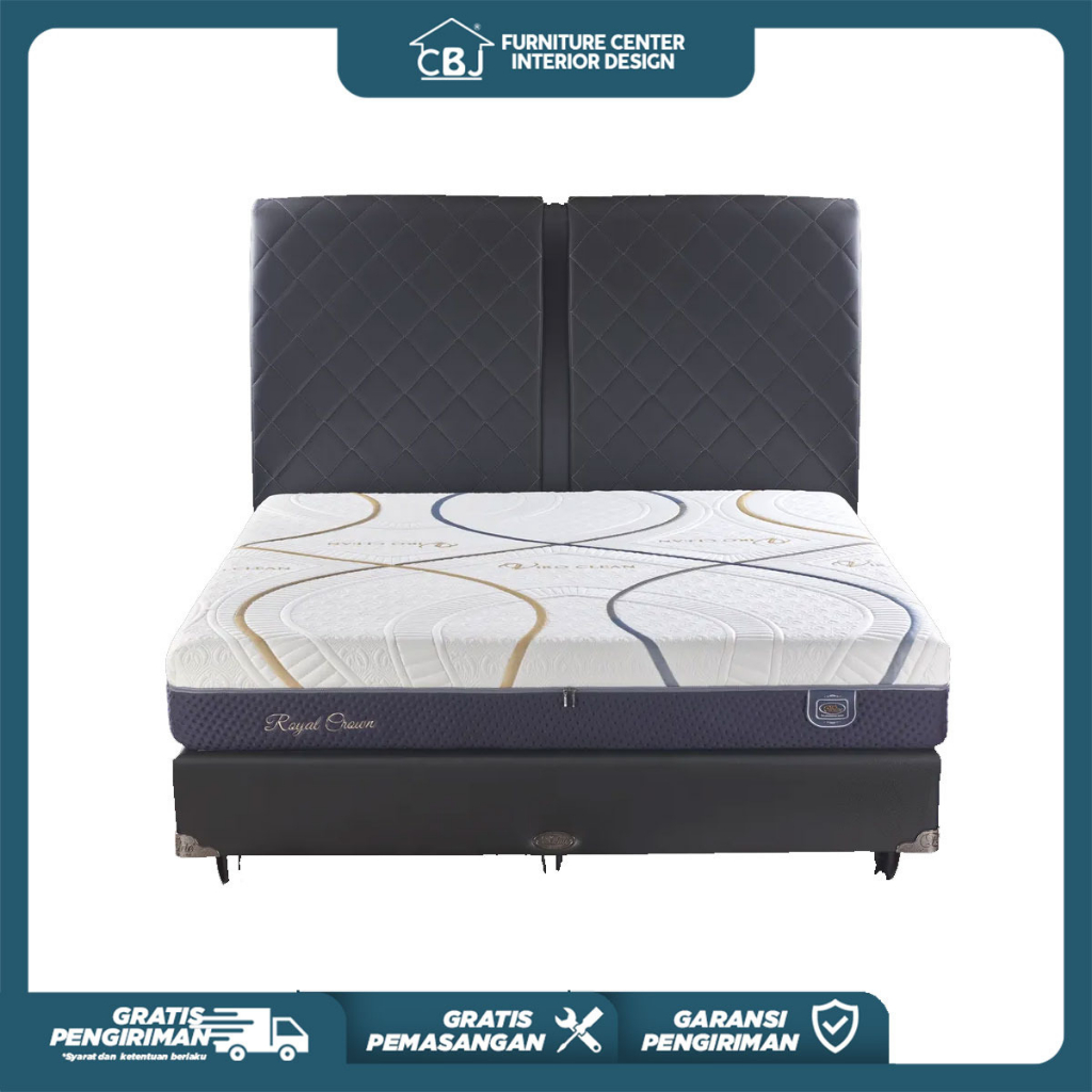 Elite Kasur Springbed Royal Crown - Full Set - Khusus Jabodetabek