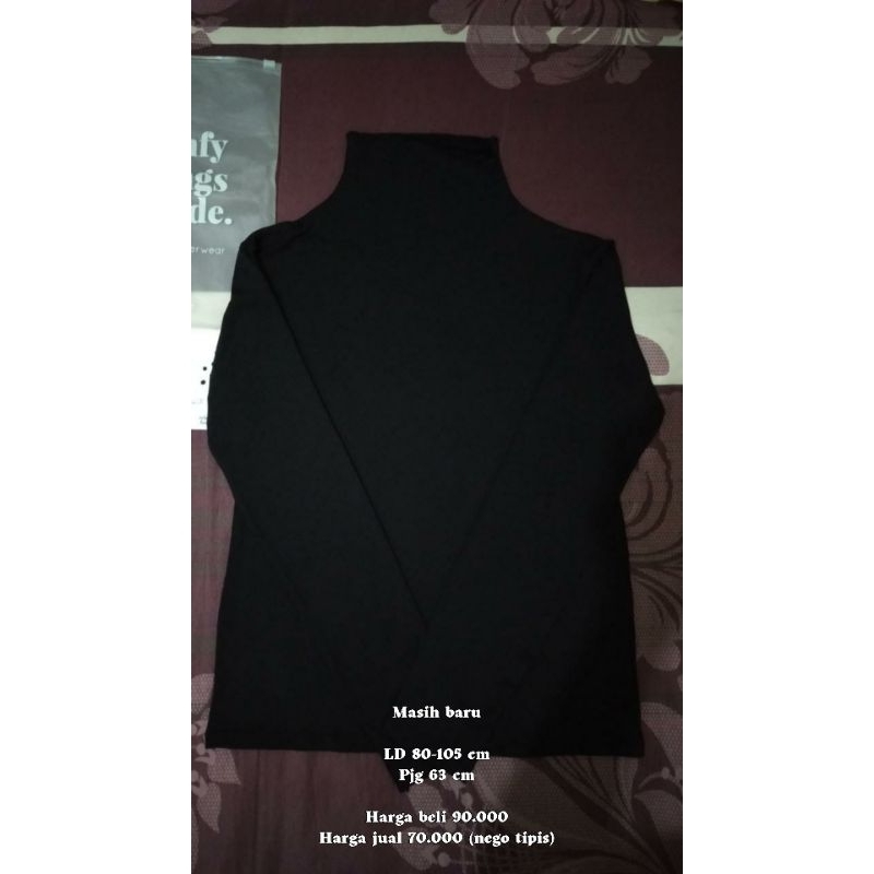 [PRELOVED] Manset sylmi basic turtle neck hitam