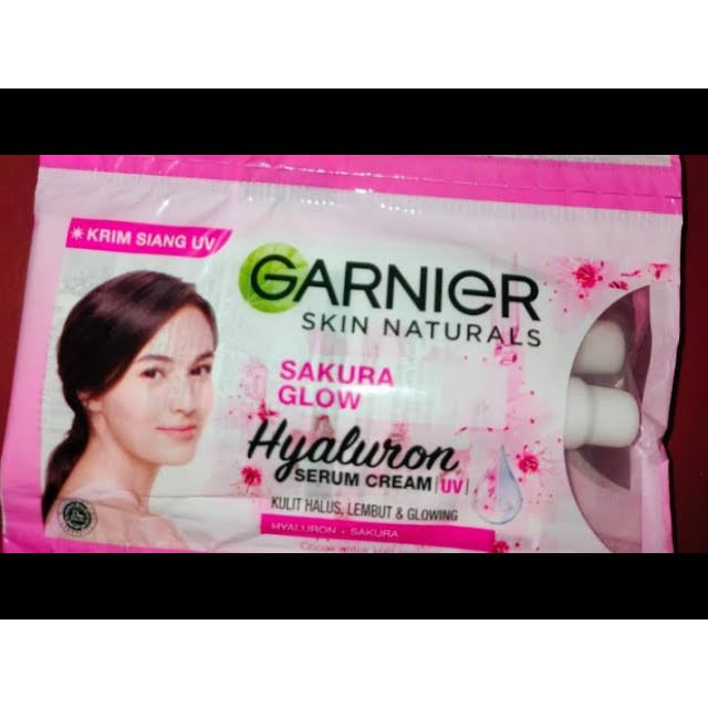 Garnier Krim Sakura Glow Hyluron 7ml Sachet 1 RENCENG (12 SACHET) PRODUK ORIGINAL/BPOM