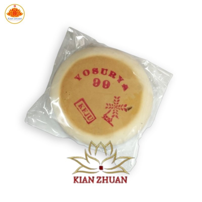 MoonCake Kue Bulan Putih Bulat YoPoLiang, YoPoSiang, YoSurya / Cokelat, Cokelat Keju, Keju, Cempedak, Durian