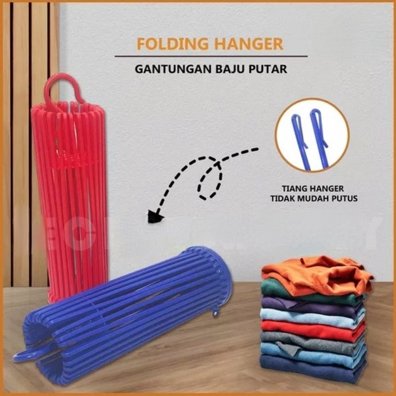 FOLDING HANGER 30 Magenta stik premium gantungan baju putar/ gantungan bayi / jemuran lipat folding berkualitas setara folding LS  MAGENTA NP 30stick