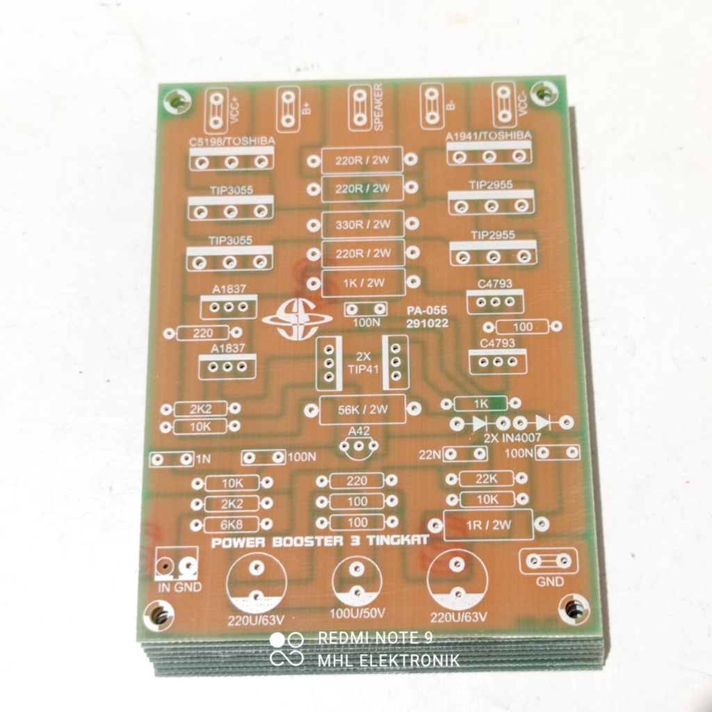PCB MCRD V2 Mono PCB Booster 3 Tingkat Fiber FR4
